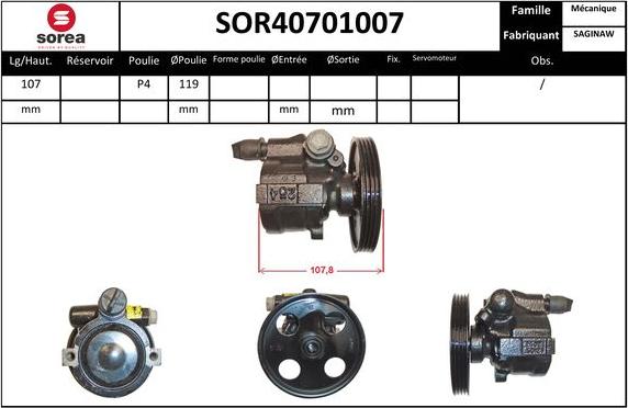 SNRA SOR40701007 - Hidravlik nasos, sükan sistemi furqanavto.az