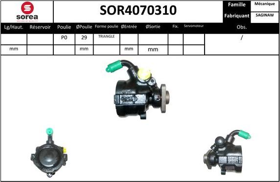 SNRA SOR4070310 - Hidravlik nasos, sükan sistemi furqanavto.az