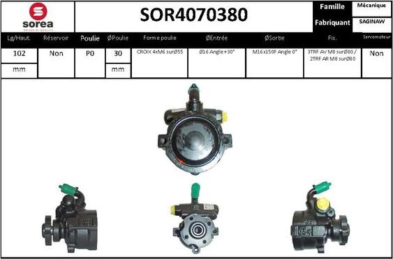 SNRA SOR4070380 - Hidravlik nasos, sükan sistemi furqanavto.az
