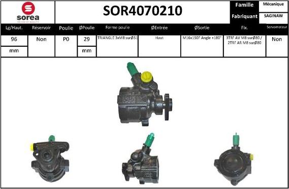 SNRA SOR4070210 - Hidravlik nasos, sükan sistemi furqanavto.az