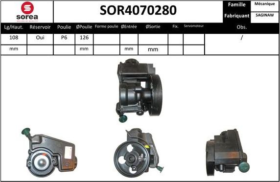 SNRA SOR4070280 - Hidravlik nasos, sükan sistemi furqanavto.az