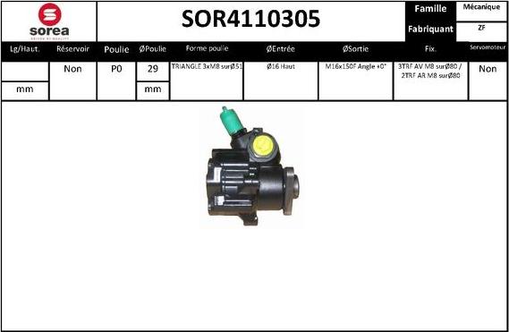 SNRA SOR4110305 - Hidravlik nasos, sükan sistemi furqanavto.az