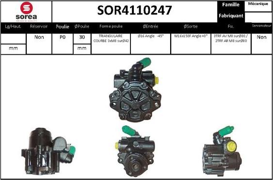 SNRA SOR4110247 - Hidravlik nasos, sükan sistemi furqanavto.az