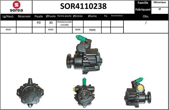 SNRA SOR4110238 - Hidravlik nasos, sükan sistemi furqanavto.az