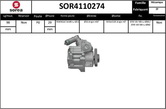SNRA SOR4110274 - Hidravlik nasos, sükan sistemi furqanavto.az