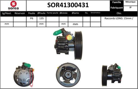 SNRA SOR41300431 - Hidravlik nasos, sükan sistemi furqanavto.az