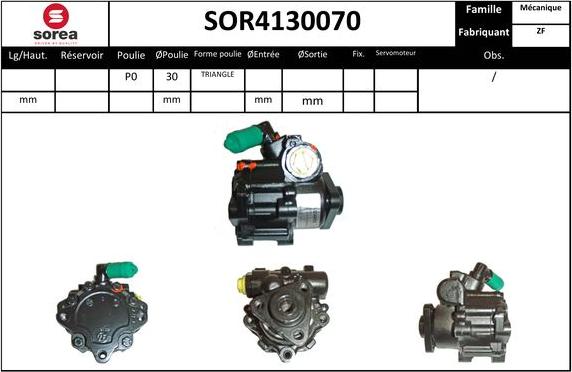 SNRA SOR4130070 - Hidravlik nasos, sükan sistemi furqanavto.az