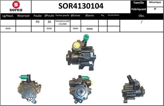 SNRA SOR4130104 - Hidravlik nasos, sükan sistemi furqanavto.az