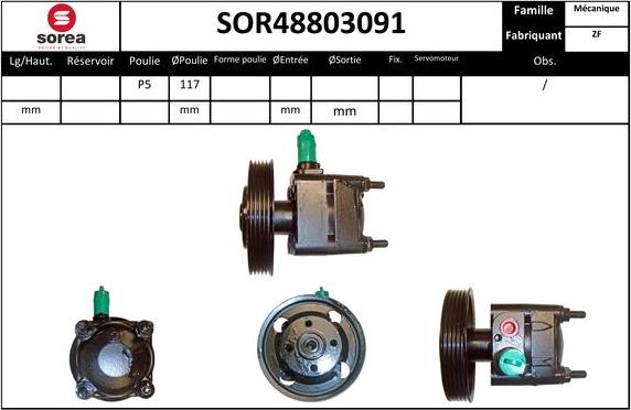 SNRA SOR48803091 - Hidravlik nasos, sükan sistemi furqanavto.az