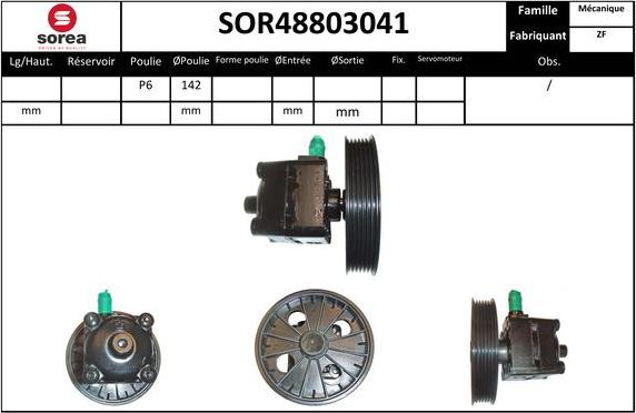 SNRA SOR48803041 - Hidravlik nasos, sükan sistemi furqanavto.az