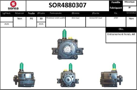 SNRA SOR4880307 - Hidravlik nasos, sükan sistemi furqanavto.az