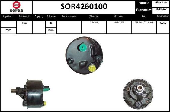 SNRA SOR4260100 - Hidravlik nasos, sükan sistemi furqanavto.az