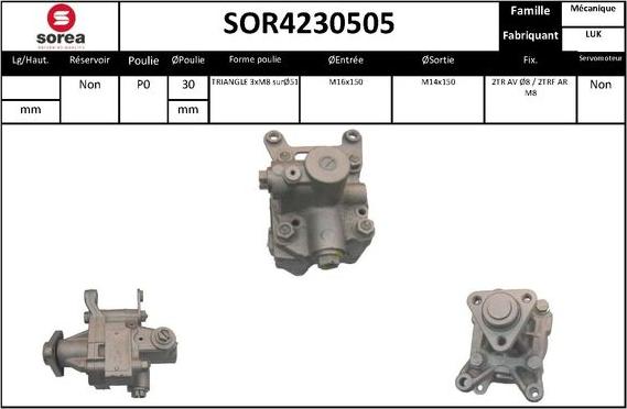 SNRA SOR4230505 - Hidravlik nasos, sükan sistemi furqanavto.az