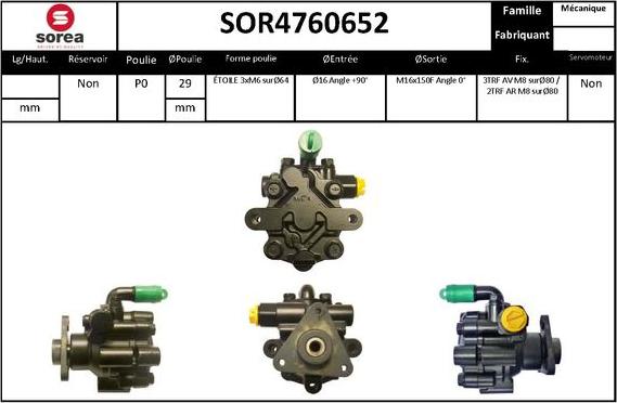SNRA SOR4760652 - Hidravlik nasos, sükan sistemi furqanavto.az