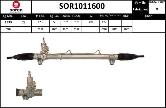 SNRA SOR1011600 - Sükan qurğusu furqanavto.az