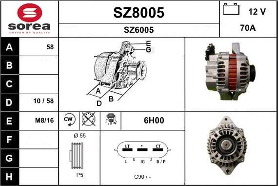 SNRA SZ8005 - Alternator furqanavto.az