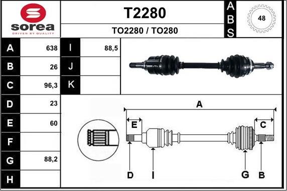 SNRA T2280 - Sürücü mili furqanavto.az