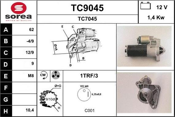 SNRA TC9045 - Başlanğıc furqanavto.az