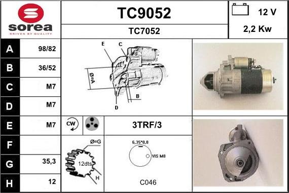 SNRA TC9052 - Başlanğıc furqanavto.az