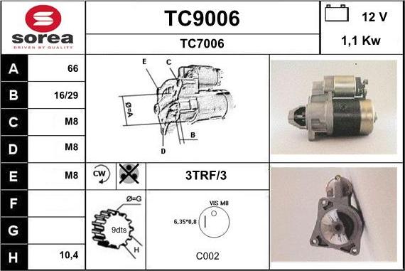 SNRA TC9006 - Başlanğıc furqanavto.az