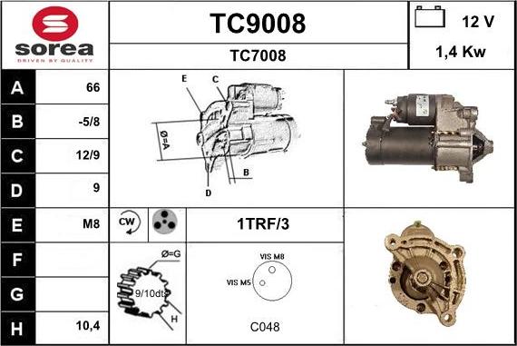 SNRA TC9008 - Başlanğıc furqanavto.az