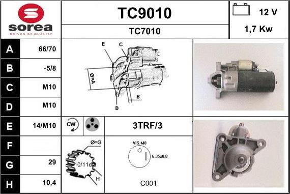 SNRA TC9010 - Başlanğıc furqanavto.az