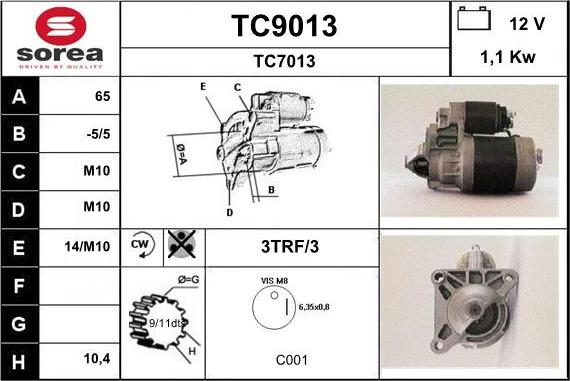 SNRA TC9013 - Başlanğıc furqanavto.az