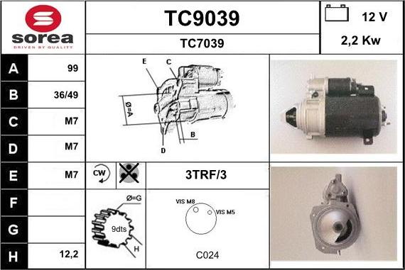 SNRA TC9039 - Başlanğıc furqanavto.az