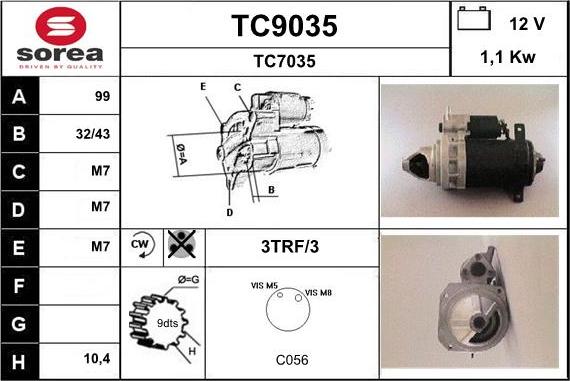 SNRA TC9035 - Başlanğıc furqanavto.az