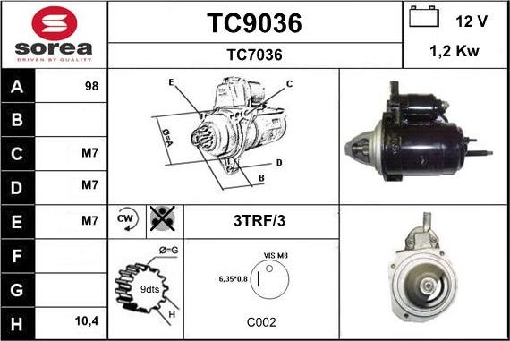 SNRA TC9036 - Başlanğıc furqanavto.az