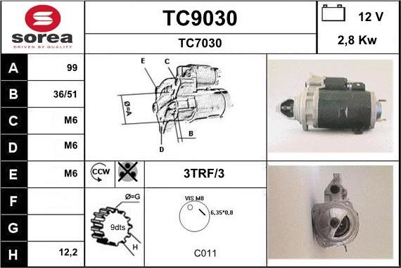 SNRA TC9030 - Başlanğıc furqanavto.az