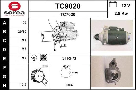 SNRA TC9020 - Başlanğıc furqanavto.az