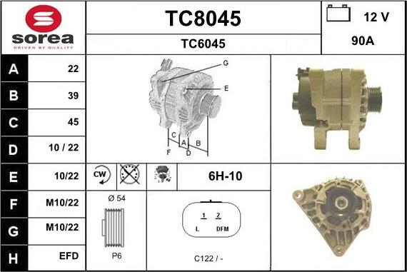 SNRA TC8045 - Alternator furqanavto.az