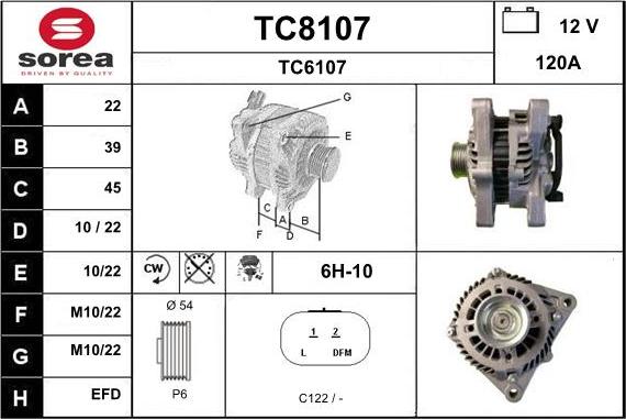 SNRA TC8107 - Alternator furqanavto.az