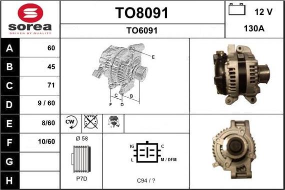 SNRA TO8091 - Alternator furqanavto.az