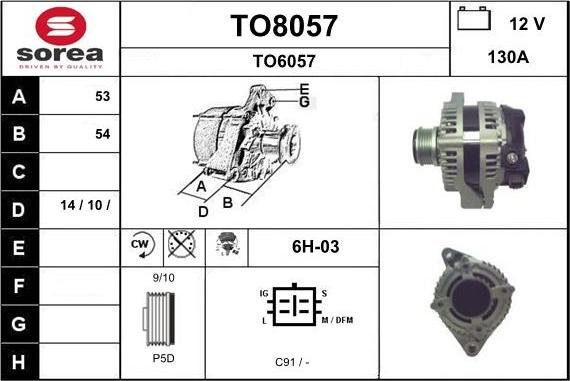 SNRA TO8057 - Alternator furqanavto.az