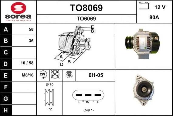 SNRA TO8069 - Alternator furqanavto.az