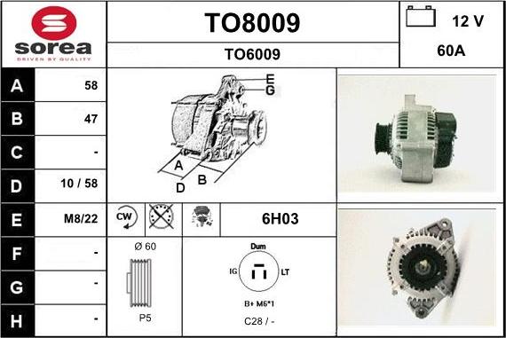 SNRA TO8009 - Alternator furqanavto.az