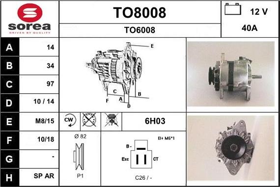 SNRA TO8008 - Alternator furqanavto.az