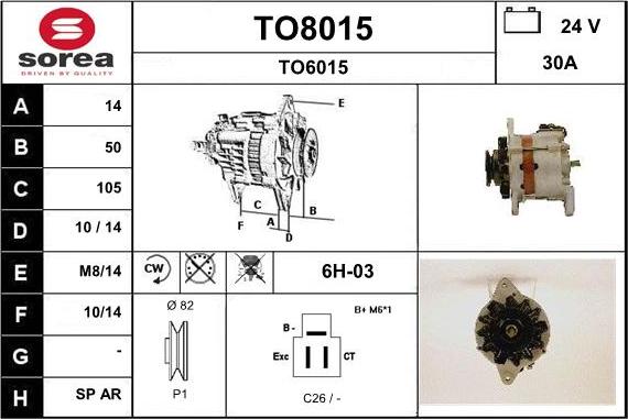 SNRA TO8015 - Alternator furqanavto.az