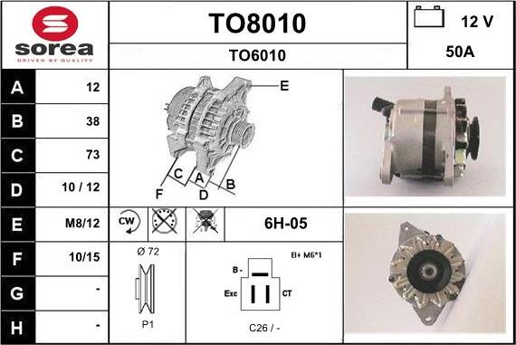 SNRA TO8010 - Alternator furqanavto.az