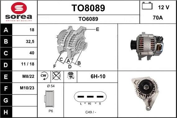 SNRA TO8089 - Alternator furqanavto.az