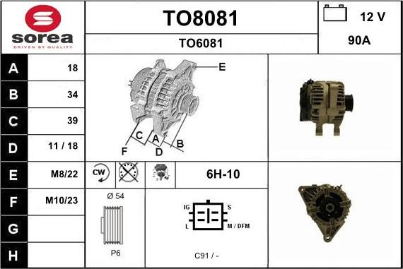 SNRA TO8081 - Alternator furqanavto.az