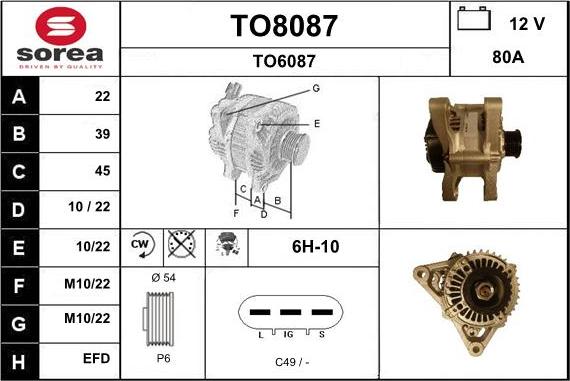 SNRA TO8087 - Alternator furqanavto.az