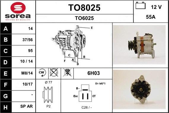 SNRA TO8025 - Alternator furqanavto.az