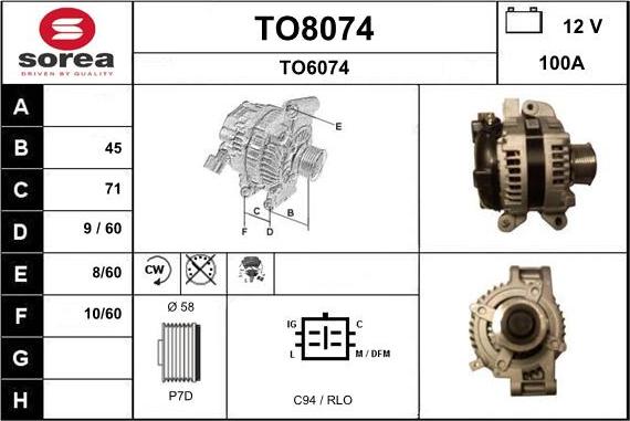 SNRA TO8074 - Alternator furqanavto.az