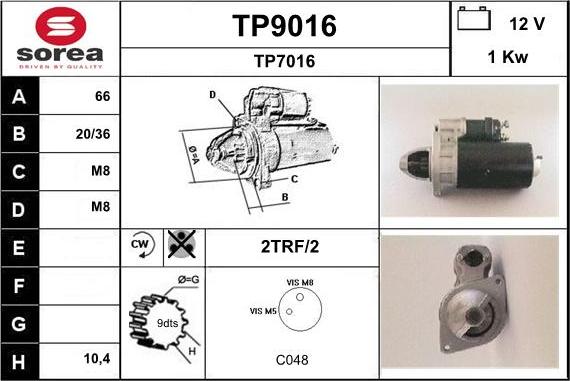 SNRA TP9016 - Başlanğıc furqanavto.az