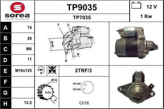 SNRA TP9035 - Başlanğıc furqanavto.az