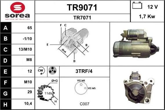 SNRA TR9071 - Başlanğıc furqanavto.az