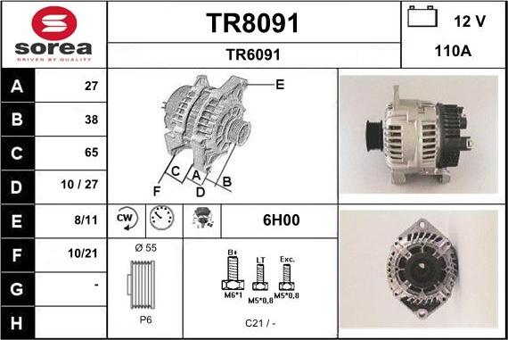 SNRA TR8091 - Alternator furqanavto.az